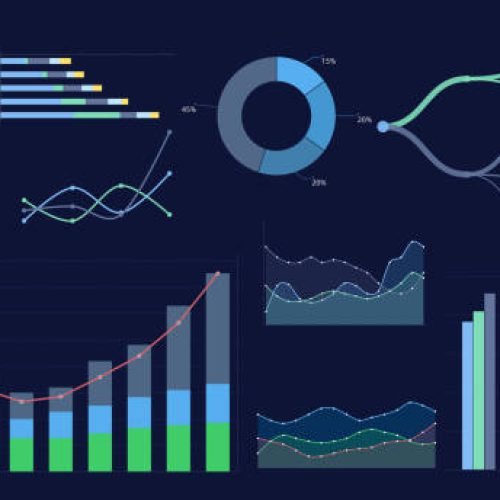 Business Infographic Screen Presentation Mockup.